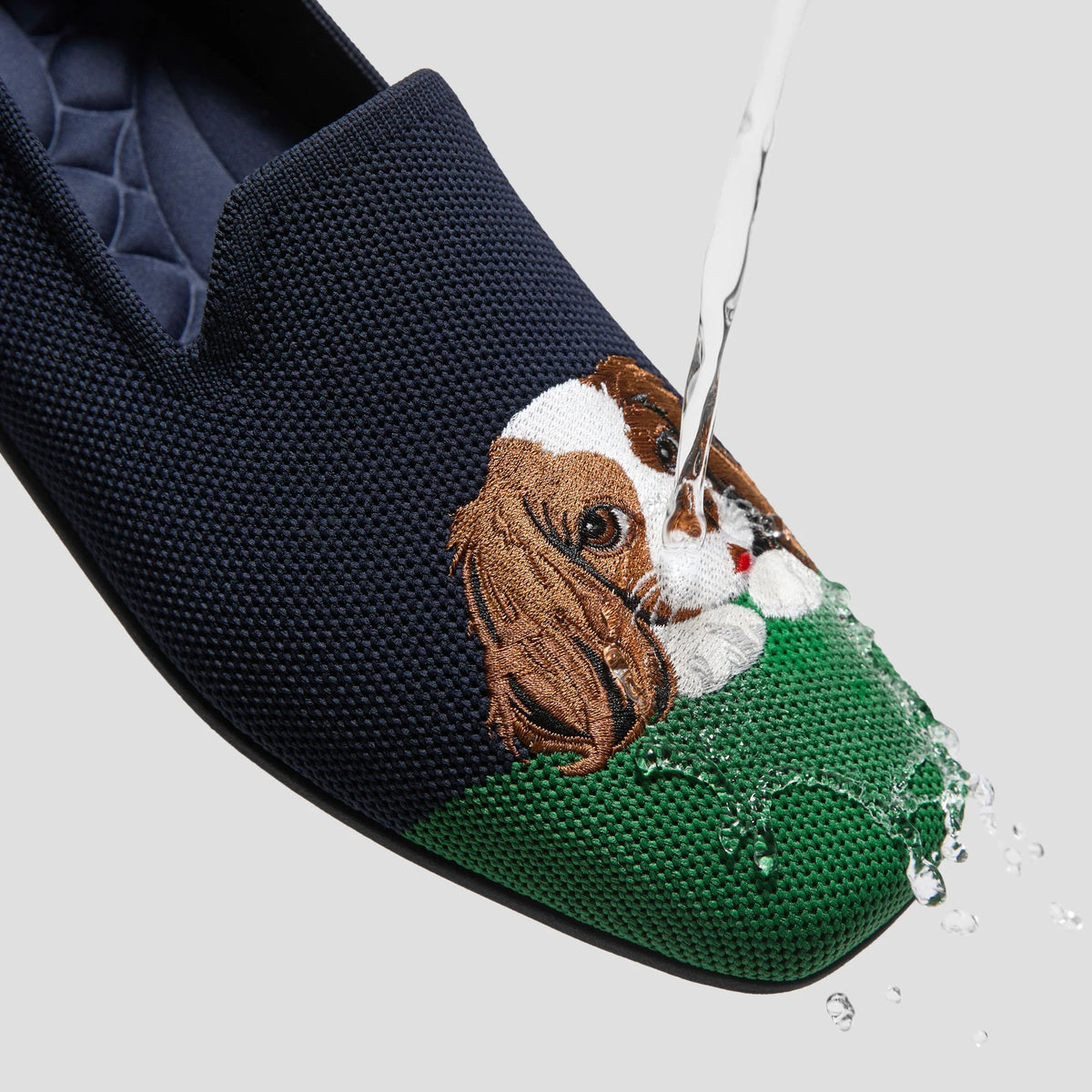 [Samantha Walker] スクエアトゥ 超撥水 軽量厚底 ローファー